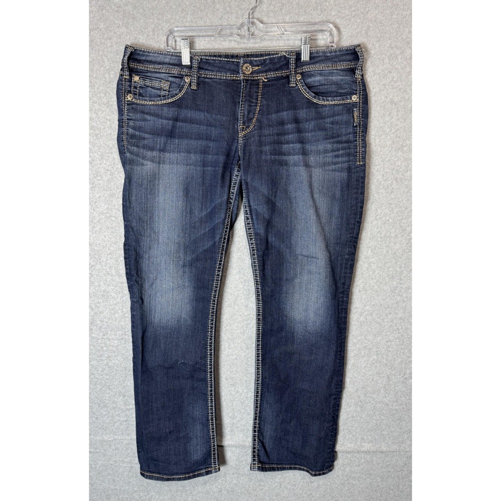 Silver Jeans Jeans Womens 26/30 Dark Wash Blue Berkley Straight Stretch Denim